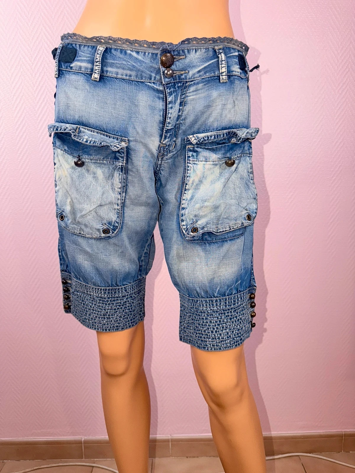 Short de verão feminino Guess jeans tamanho 29 – photo 2